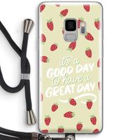 Don't forget to have a great day: Samsung Galaxy S9 Transparant Hoesje met koord