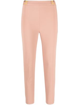 Elisabetta Franchi pantalon skinny à taille haute - Rose