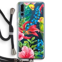 Papegaaien: Huawei P20 Pro Transparant Hoesje met koord