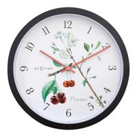 NeXtime NE-4314 Buitenklok Prunus 30.5 cm Zwart/Wit NeXtime NE-4314 Buitenklok Prunus 30.5 cm Zwart/Wit