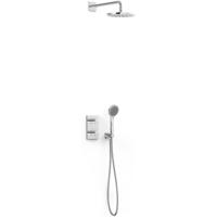 Regendouche set Tres Base Plus | Inbouw | Thermostaatkraan | 2-weg | Rechthoek | Chroom