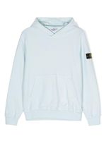 Stone Island Junior hoodie à motif Compass - Bleu