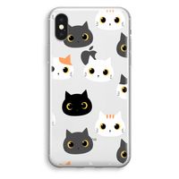 Katten: iPhone XS Transparant Hoesje