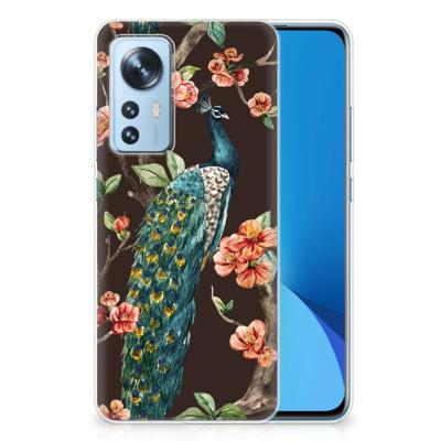 Xiaomi 12 | 12X | TPU Hoesje | Pauw met Bloemen