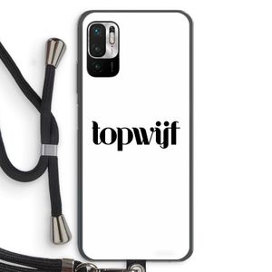 Topwijf Wit: Xiaomi Redmi Note 10 5G Transparant Hoesje met koord