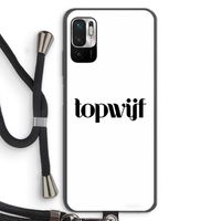 Topwijf Wit: Xiaomi Redmi Note 10 5G Transparant Hoesje met koord