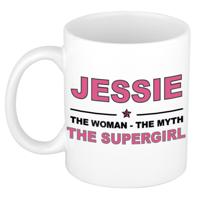 Jessie cadeau mok - Woman Myth Supergirl - naam koffiemok - 300 ml - collega - moederdag