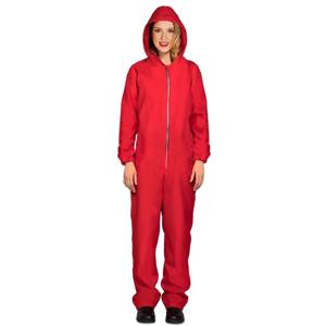 Verkleed overall gevangene Papel - rood - voor volwassenen - gevangenis outfit