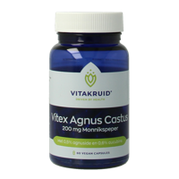Vitakruid Vitex agnus castus 200mg monnikspeper 60 Vegetarische capsules