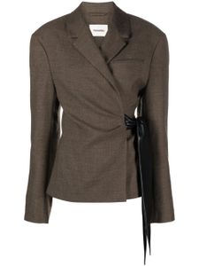 Nanushka blazer portefeuille Candace en laine - Marron