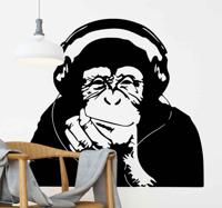 Stickers kunst Denken aap banksy