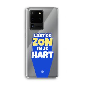 Laat de zon in je hart: Samsung Galaxy S20 Ultra Transparant Hoesje