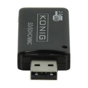König CMP-CARDRW67 geheugenkaartlezer Zwart USB 2.0