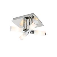 QAZQA Moderne badkamer plafondlamp chroom 4-lichts IP44 - Bath - thumbnail