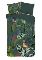 Good Morning Dekbedovertrek "vogels en bladeren" - Groen - (140x200/220 cm) - Katoen
