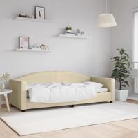 Slaapbank 80x200 cm stof crmekleurig