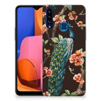 Samsung Galaxy A20s | TPU Hoesje | Pauw met Bloemen