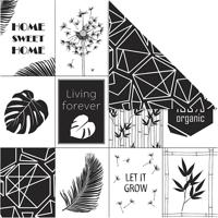 Vivi Gade Design papier, bladeren & patroon, 180 gr, 5 vel/ 1 doos