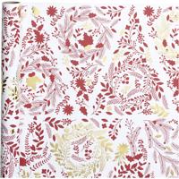 Creativ Company Inpakpapier, kerstbomen, b: 50 cm, 80 gr, goud, rood, wit, 3 m/ 1 rol