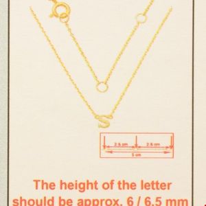 TFT Collier Geelgoud Letter X 40-44 cm