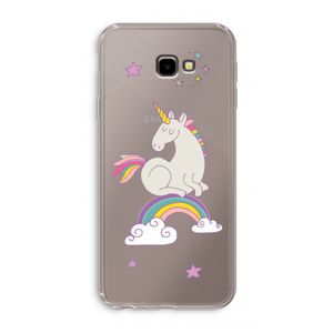 Regenboog eenhoorn: Samsung Galaxy J4 Plus Transparant Hoesje