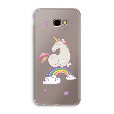 Regenboog eenhoorn: Samsung Galaxy J4 Plus Transparant Hoesje