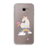 Regenboog eenhoorn: Samsung Galaxy J4 Plus Transparant Hoesje