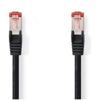 CAT6-kabel | RJ45 Male | RJ45 Male | S/FTP | 15.0 m | Rond | LSZH | Zwart | Label - thumbnail