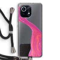Paarse stroom: Xiaomi Mi 11 Transparant Hoesje met koord