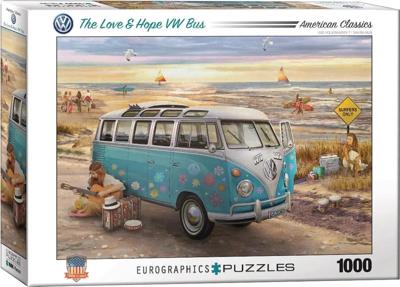 The Love & Hope VW Bus - Greg Giordano Puzzel 1000 Stukjes