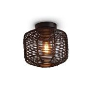 Plafondlamp Tanami Rotan zwart