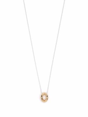Le Gramme collier 3g Entrelacs en argent sterling et or 18ct à pendentif