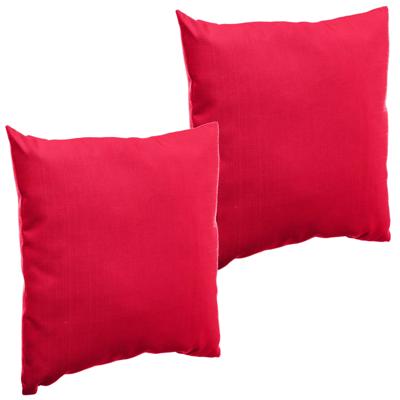 Hesperide Sierkussen - Set van 2x stuks - binnen/ buiten bank - rood - 40x10 cm