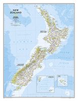 Wandkaart New Zealand - Nieuw Zeeland 60 x 77 cm | National Geographic