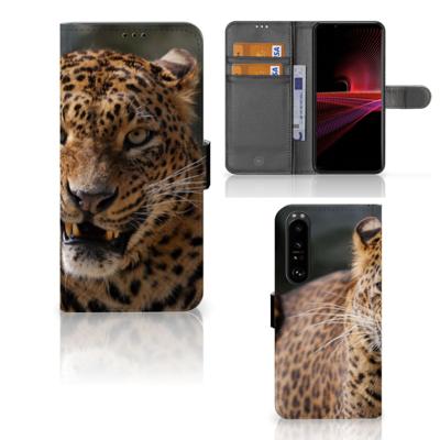 Sony Xperia 1 III | Telefoonhoesje | Met pasjeshouder | Luipaard