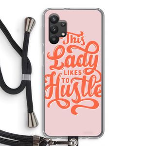 Hustle Lady: Samsung Galaxy A32 5G Transparant Hoesje met koord
