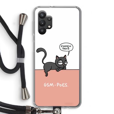 GSM poes: Samsung Galaxy A32 5G Transparant Hoesje met koord