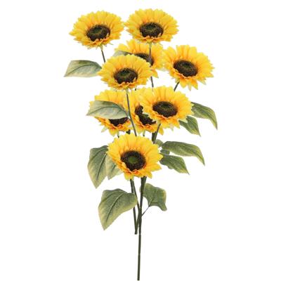 Mica Decorations Kunstbloem Zonnebloem takken - 3x - 92 cm - geel - kunst zijdebloem - decoratie Mica Decorations Kunstbloem Zonnebloem takken - 3x - 92 cm - geel - kunst zijdebloem - decoratie
