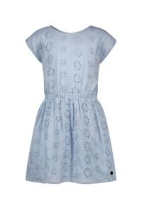 Like Flo zomer jurk meisjes - ice blauw - broderie, anglaise - Mabel