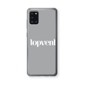 Topvent Grijs Wit: Samsung Galaxy A31 Transparant Hoesje