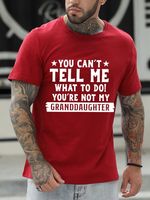 You Can't Tell Me What To Do You're Not My Granddaughters Letter Shirt - thumbnail