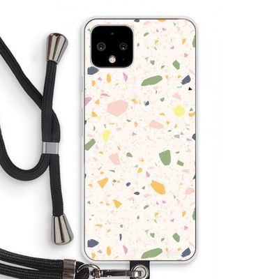 Terrazzo N°21: Pixel 4 Transparant Hoesje met koord