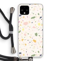 Terrazzo N°21: Pixel 4 Transparant Hoesje met koord