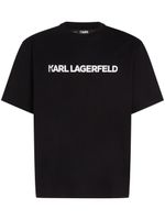 Karl Lagerfeld t-shirt en coton biologique à logo imprimé - Noir