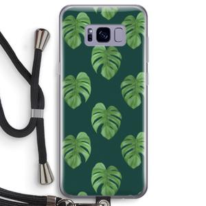 Monstera leaves: Samsung Galaxy S8 Transparant Hoesje met koord