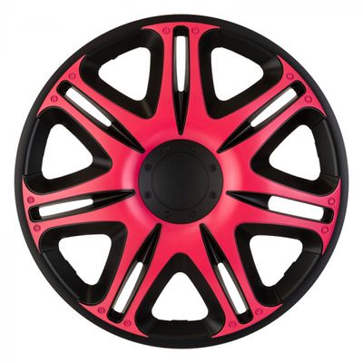 J Tec wieldoppen Nascar 14 inch ABS zwart/roze set van 4 J Tec wieldoppen Nascar 14 inch ABS zwart/roze set van 4
