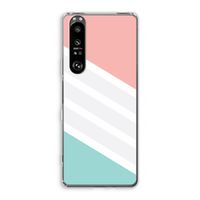 Strepen pastel: Sony Xperia 1 III Transparant Hoesje