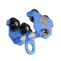 VEVOR Trolley 2000 kg laadvermogen Rolwagen met dubbele wielen, verstelbaar voor I-balk flensbreedte 63,5 tot 177,8 mm Zware garagelift van gelegeerd staal voor rechte gebogen I-balken