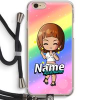 Chibi Maker vrouw: iPhone 6 / 6S Transparant Hoesje met koord