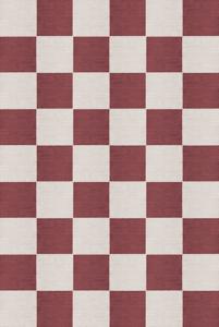 Layered - Vloerkleed Chess Wool Rug Burgundy - 140x200 cm